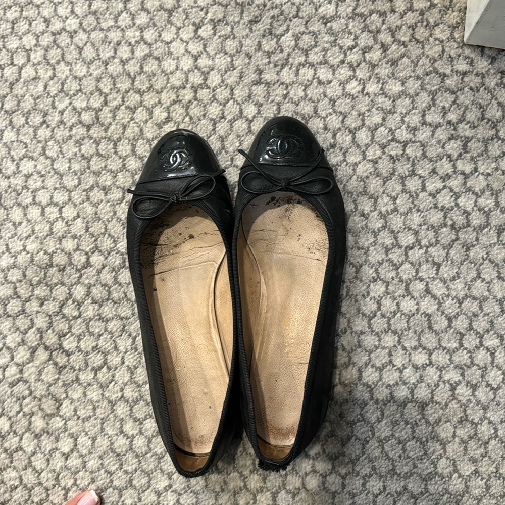 Chanel ballet flat black size 8